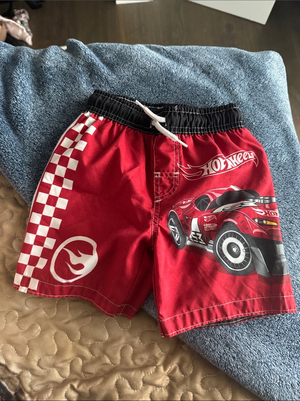 Hot Wheels Red Boys' Swim Trunks